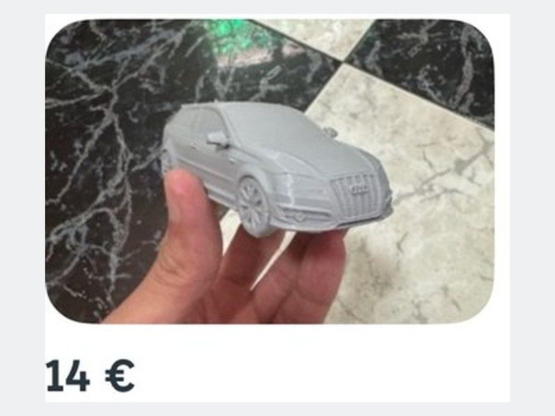 Miniatura Audi A3 Impresión 3D impreso en 3D