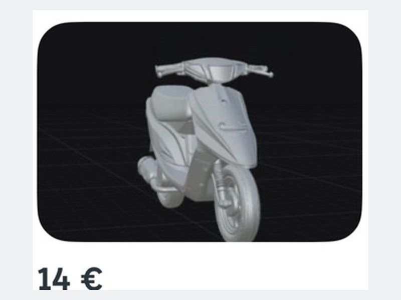 Miniatura 3D Yamaha Jog Artistic impreso en 3D